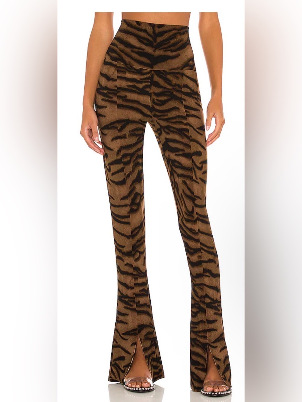 Norma Kamali Spat Legging in Brown Tiger